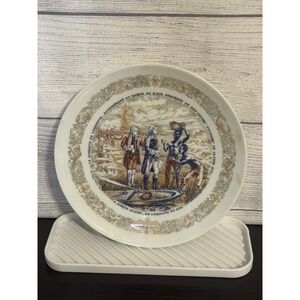 Henri D'Arceau Limoges Lafayette Legacy 1776 Revolutionary War Plate 1777 8in